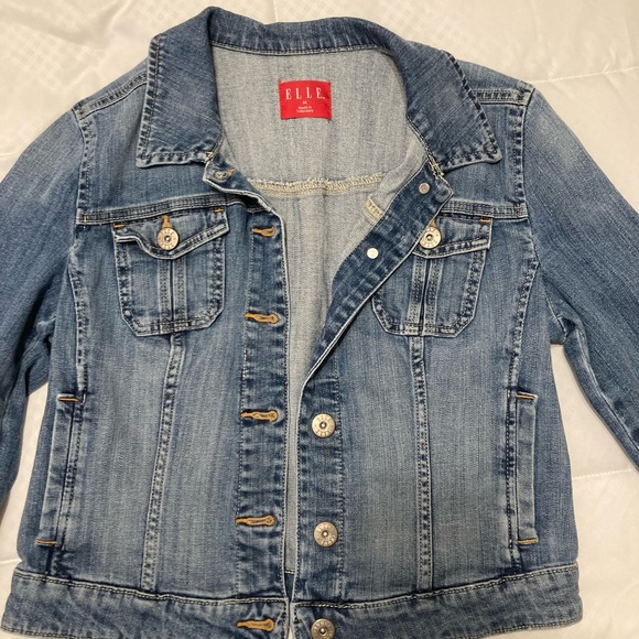 Elle crop denim jacket size medium - Picture 2 of 5